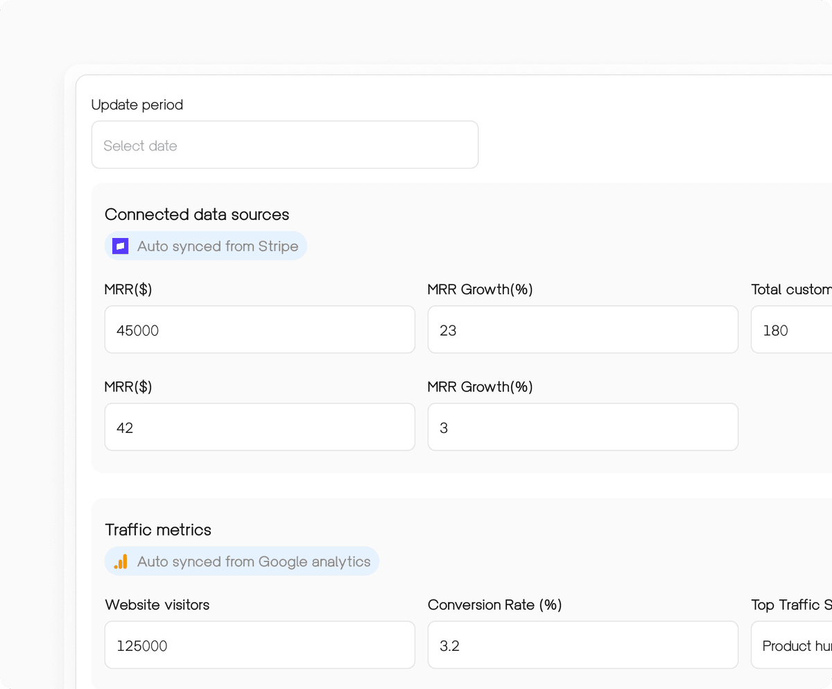Compass metrics form